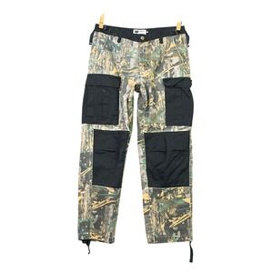 Monet Skateboards Cargo Pants Mens 32* Camo Real Tree Black Skate Streetwear 90s